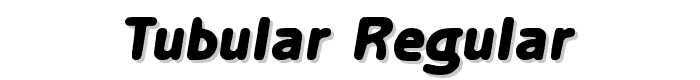 Tubular Regular font
